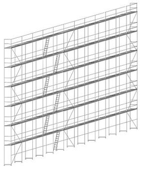 Prodám lešení L73 sada- 523m2(layher,alfix,bauman)