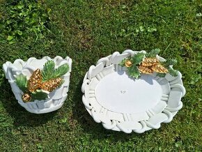 STAROŽITNÁ, PORCELÁNOVÁ VÁNOČNÍ SOUPRAVA - ITÁLIE