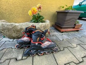 Prodám zachovalé dětské rstoucí in-line brusle vel. 32-36