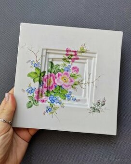 Vynikající obraz z míšeňského porcelánu Arite Meissen