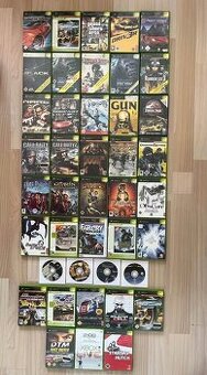 34x Microsoft Xbox Classic her + 8 obalů od her bez disku