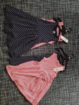 2x stejné letní šaty + trička - dvojčata