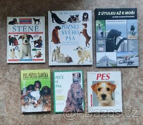 Různé knihy o psech