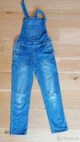 Dívčí laclové džíny, vel. 134/140 zn. Tchibo - 1