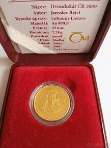 Zlatá mince Dvoudukát Čr 2009 - jen 500ks