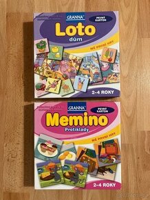 Karetní hra Loto a hra Protiklady - 1