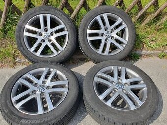 Alu kola VW 5x112 r16 6,5j et50 letní pneu 205/55/16