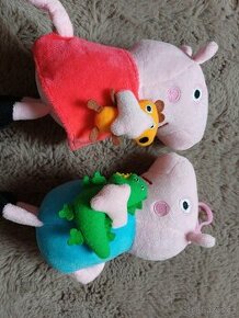Peppa pig s kamarádkou plyšová hračka postavička