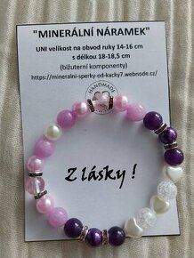 Minerální náramek "Z lasky" s perlami