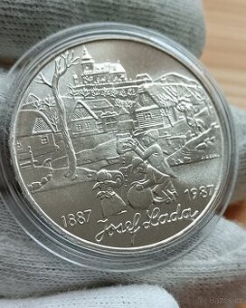 Stříbrná pamětní mince Československa 500kčs Josef Lada 1987