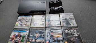 Playstation 3 Slim   9her + 2x ovladač