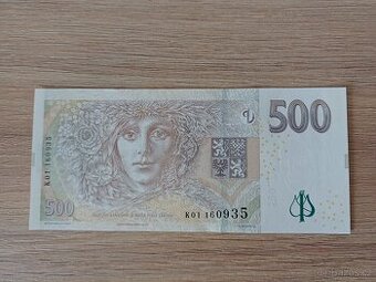 Bankovka 500Kč série K01