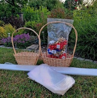 Proutěné koše,celofán ai