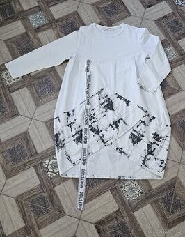 Mikinové šaty italská móda velikost 46/48 - měřte