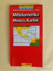 Skládací mapa - Mittelamerika, Mexico, Karibik