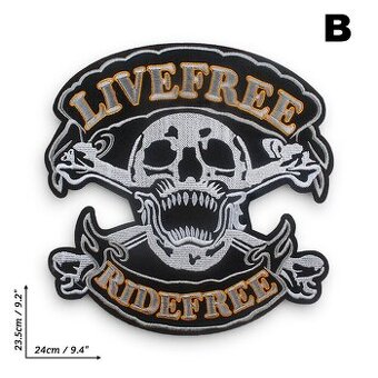 chopper vesta bunda nášivka Live Free