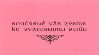 Svatební pozvánky ke svatebnímu stolu 10 ks