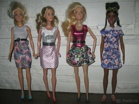 barevné květinové šaty na Barbie - 1