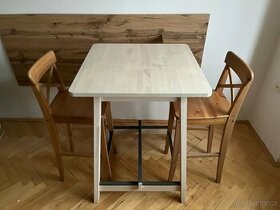 BAROVÝ STOLEK + ŽIDLE IKEA
