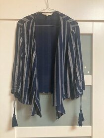 Modrá letní halenka/kimono ve stylu boho - 1