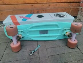 Penny board classic tyrkysový růžová kolečka