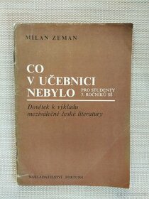 Co v učebnici nebylo - pro studenty 3. ročníku SŠ