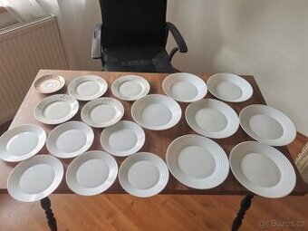 Bílé talíře 13 ks sada