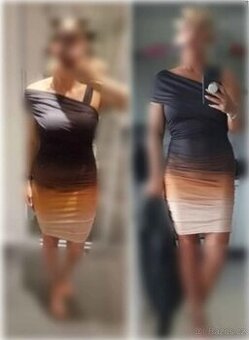 NOVÉ ombré šaty L/XL