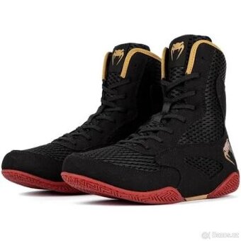 Venum Contender Boxing Shoes - Black/Gold/Red