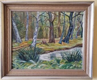 K. Žofka - krajina Karlovo údolí Šluknov 1955