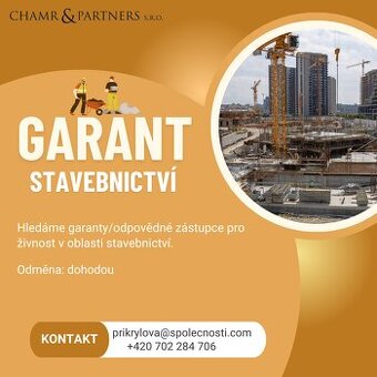 ODPOVĚDNÝ ZÁSTUPCE/GARANT/STAVEBNICTVÍ