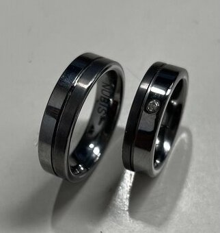 Prodám wolframové snubní prsteny