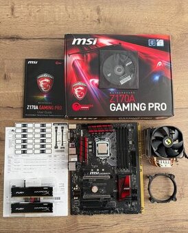 Procesor + základní deska + operační paměť + chladič