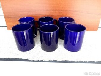 Hrnky 1/4L kobalt nepoužívané nepoškozené 6ks