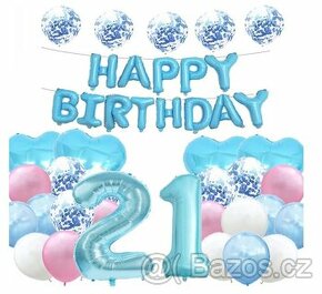 Oslava 21 nebo 12 let - balonky, dekorace, balonky 28 let