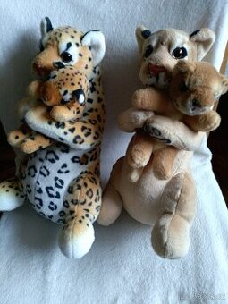 plyšová zvířátka s mládětem - nová