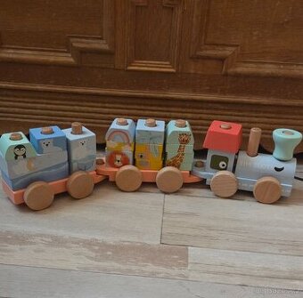 Dřevěný vláček skládací
