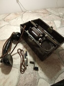 Kompletní polní telefon ČSLA TP 25, ČSSR, funkční