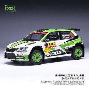 Modely Škoda Fabia R5 1:24 IXO