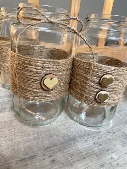 Svatební dekorace sklenice 0,7l