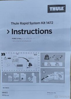 Kit Thule 3015, 1472, 3033 - Focus II, C-Max, S-Max, Galaxy