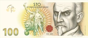 Pamětní list v podobě bankovky s portrétem Aloise Rašína