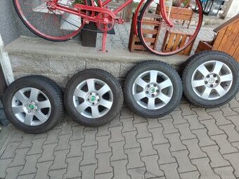 ALU kola originál Škoda 5x112 r15 zimní sada