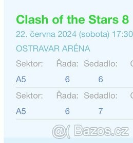 Clash of the stars 8 VSTUPENKY 2x