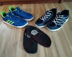 Set chlapecké boty Adidas, sálovky, cvičky 39