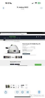 Festool ponorná pila - záruka Festool 10.4.2027