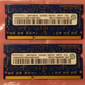 2x 4GB 1600MHz do notebooku