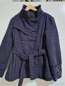 Dámský černofialový kabát vel. 36-38, zn. Made in Italy