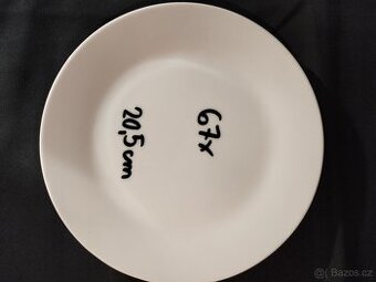 DEZERTNÍ TALÍŘE 20,5cm - 67ks