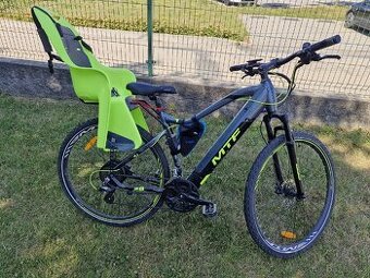 Krosové elektrokolo Cross s cyklo sedačkou pro ditě